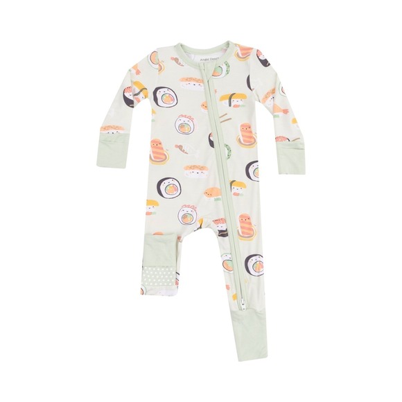 Angel Dear Other - ANGEL DEAR NWT Bamboo SUSHI Convertible Romper Zippy 6-12m